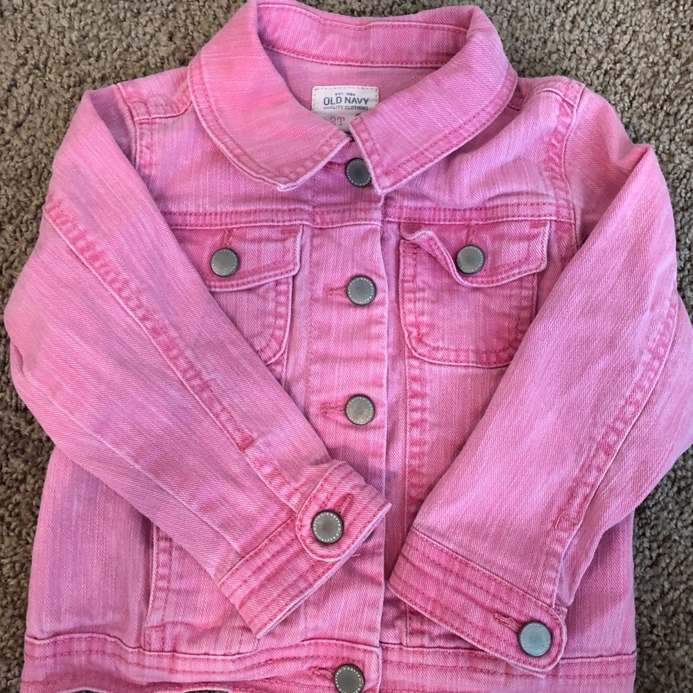 Girls 2t pink jean jacket